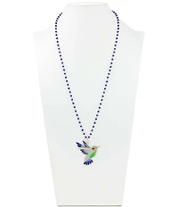 Patricia Nash Hummingbird Long Pendant Necklace
