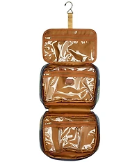 Patricia Nash Ilaria Greek Map Patina Coated Linen Canvas Hanging Case