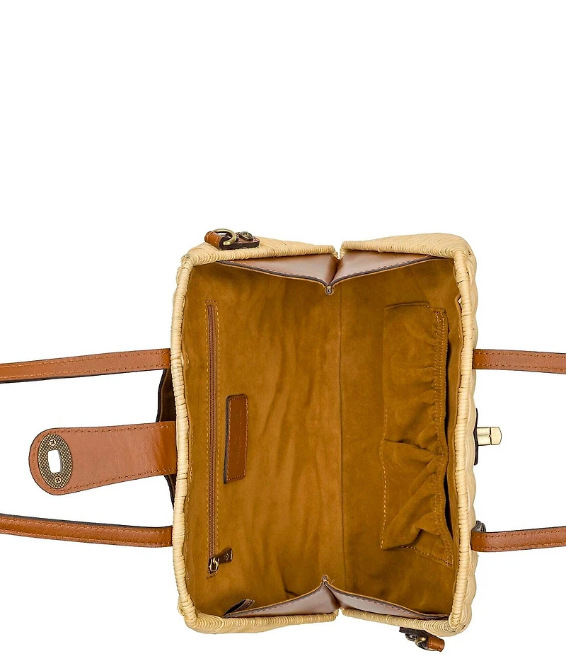 Patricia Nash Isere Woven Rattan Scarf Satchel Bag