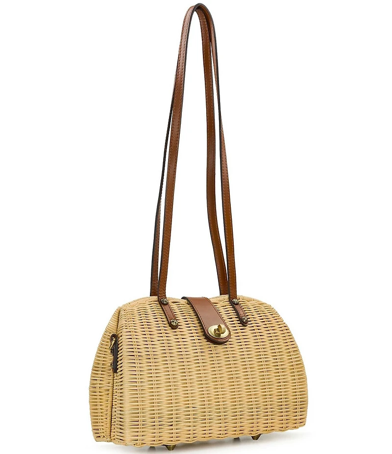 Patricia Nash Isere Woven Rattan Scarf Satchel Bag