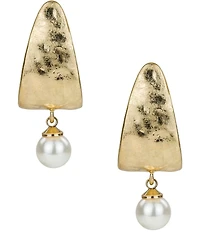Patricia Nash J Hoop Earrings with Pearl