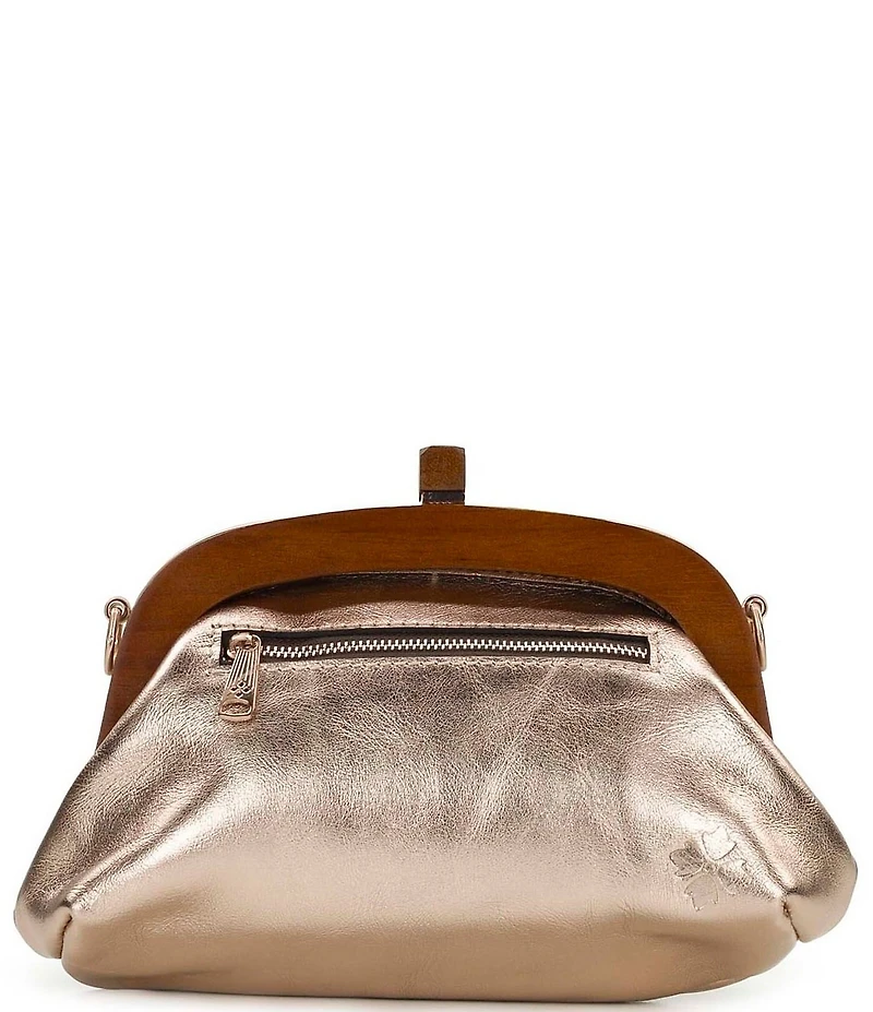 Patricia Nash Joelle Wooden Frame Rose Clutch Crossbody Bag