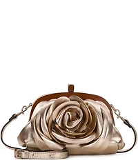 Patricia Nash Joelle Wooden Frame Rose Clutch Crossbody Bag