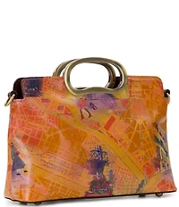 Patricia Nash Karine Paris Map Top Handle Clutch