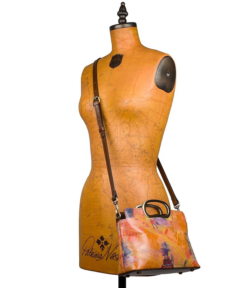 Patricia Nash Karine Paris Map Top Handle Clutch