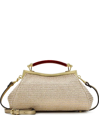 Patricia Nash Kelmscott Metallic Fabric Frame Satchel Bag
