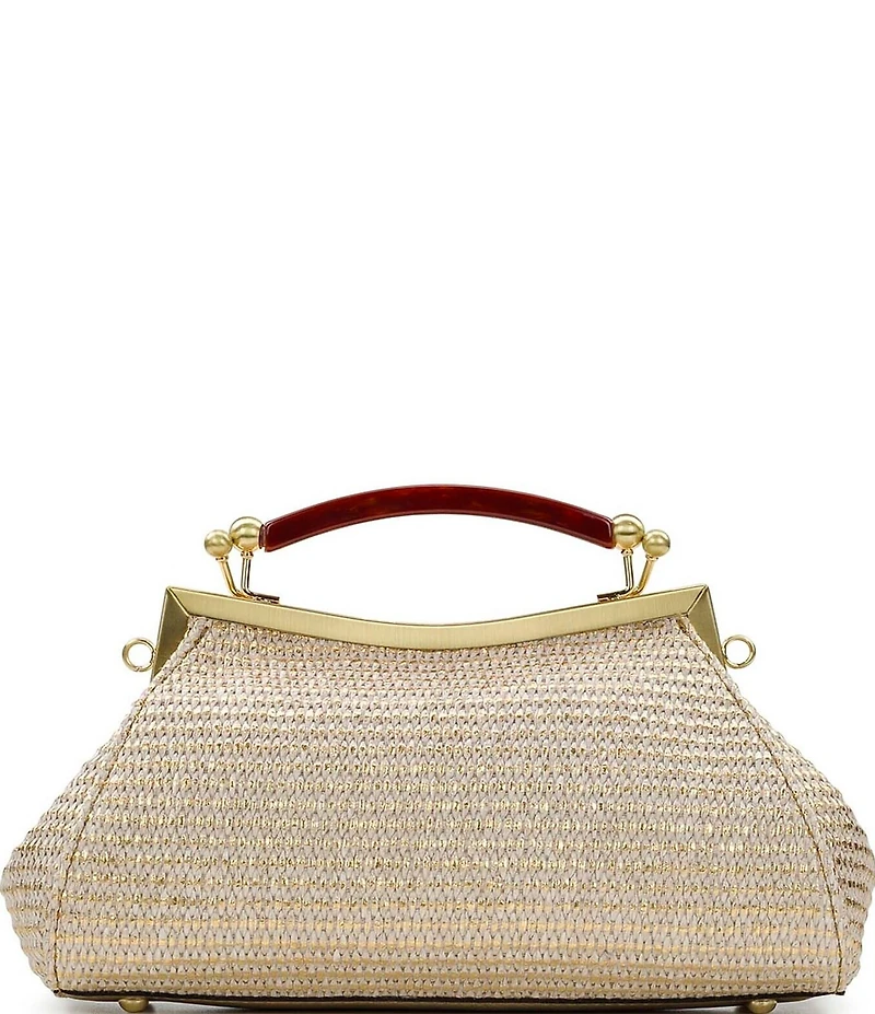 Patricia Nash Kelmscott Metallic Fabric Frame Satchel Bag