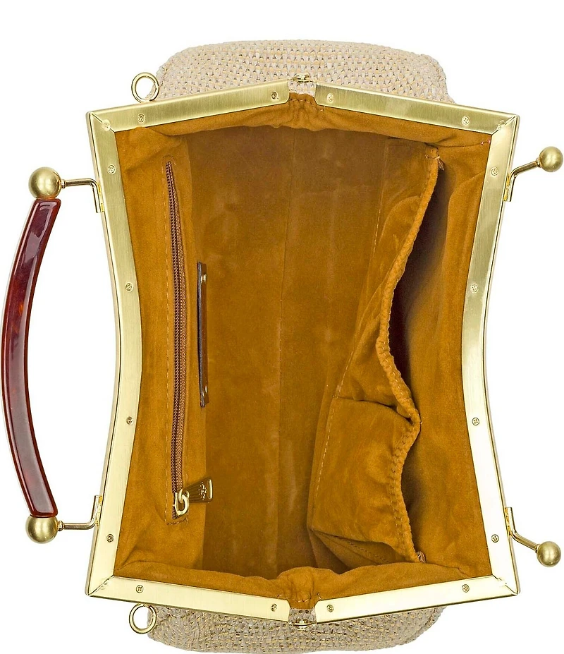 Patricia Nash Kelmscott Metallic Fabric Frame Satchel Bag