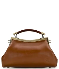 Patricia Nash Kelmscott Nordic Floral Patchwork Top Handle Frame Satchel Bag