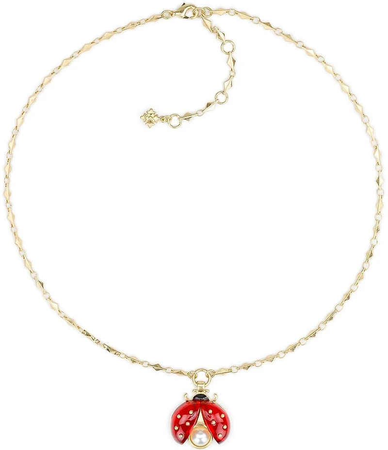 Patricia Nash Ladybug Short Pendant Necklace