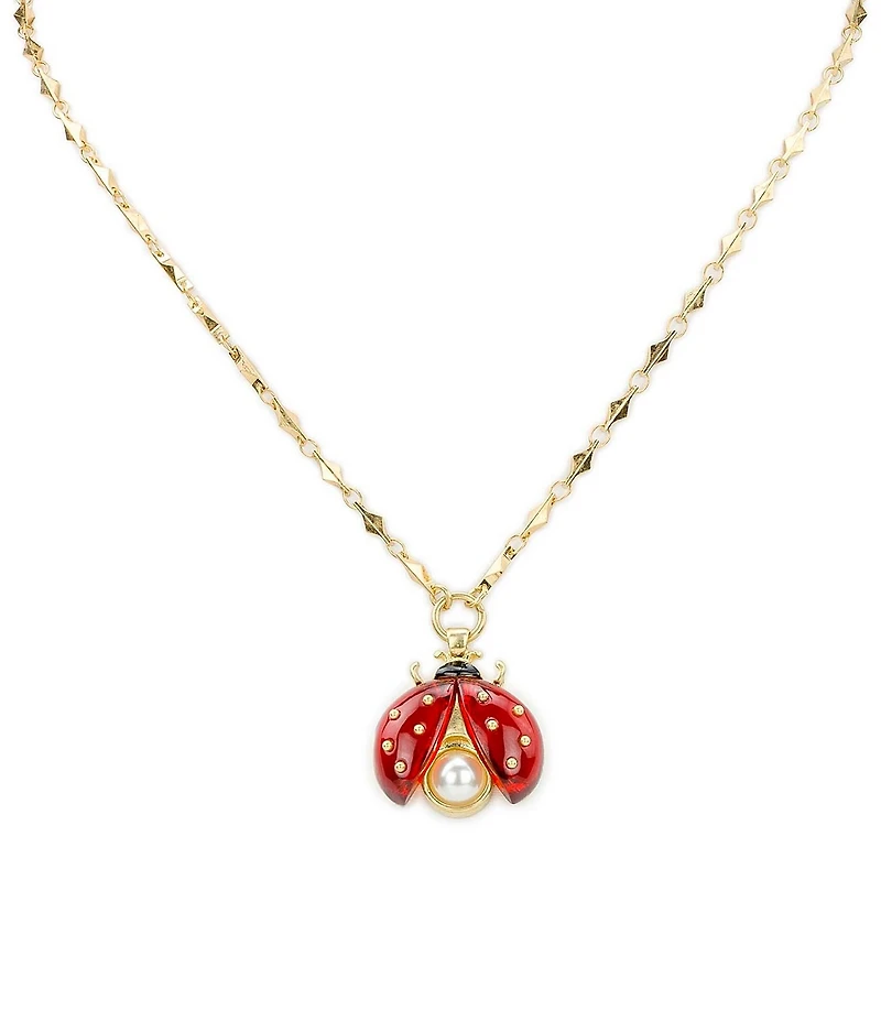 Patricia Nash Ladybug Short Pendant Necklace