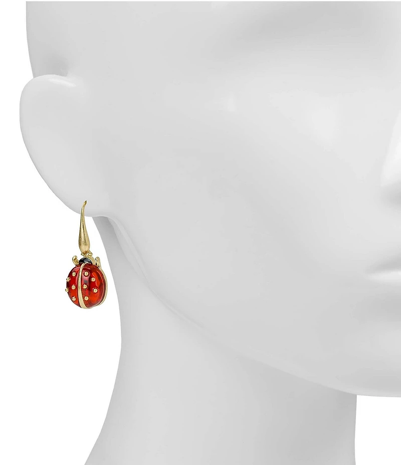 Patricia Nash Ladybug Wire Drop Earrings
