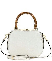 Patricia Nash Lara Bamboo Top Handle Floral Embossed Clutch