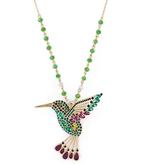Patricia Nash Large Hummingbird Long Pendant Necklace