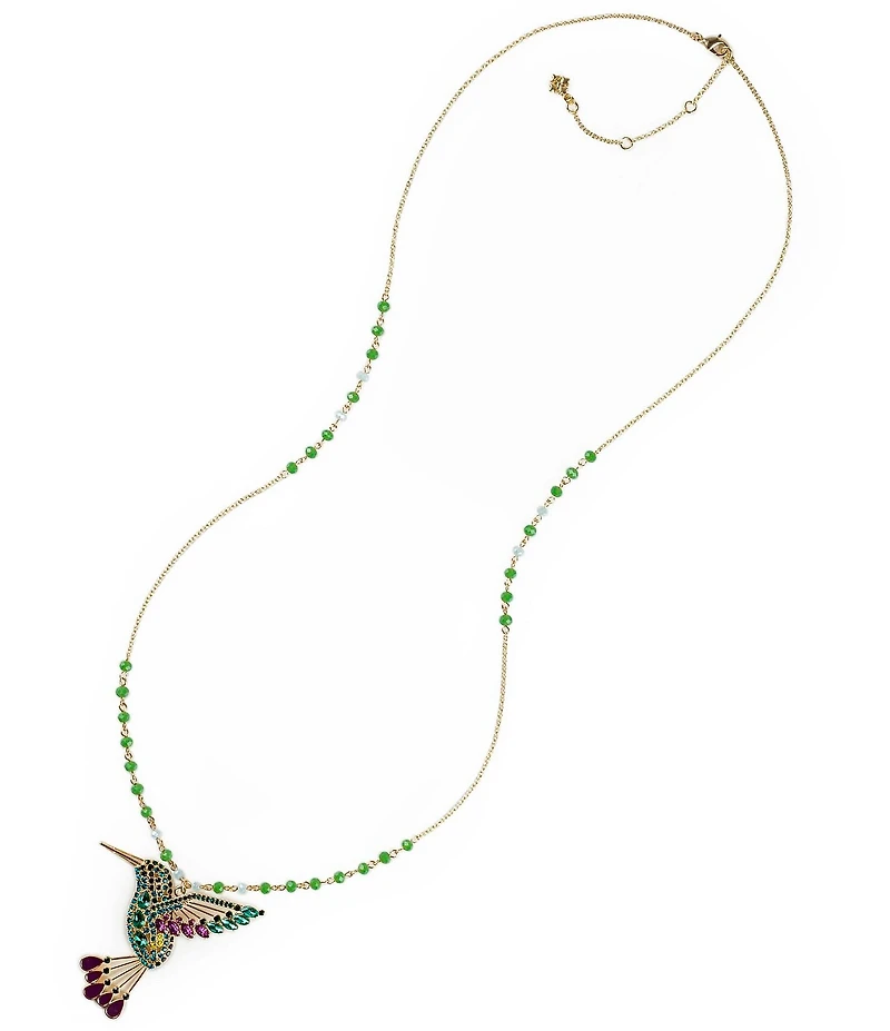 Patricia Nash Large Hummingbird Long Pendant Necklace