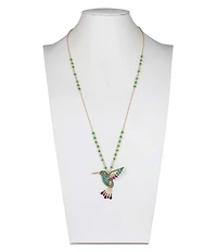 Patricia Nash Large Hummingbird Long Pendant Necklace