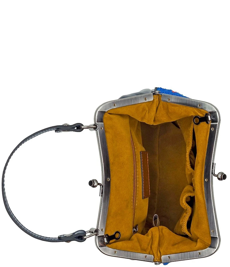 Patricia Nash Laureana Frame Strawberry Fruit Beaded Satchel Bag