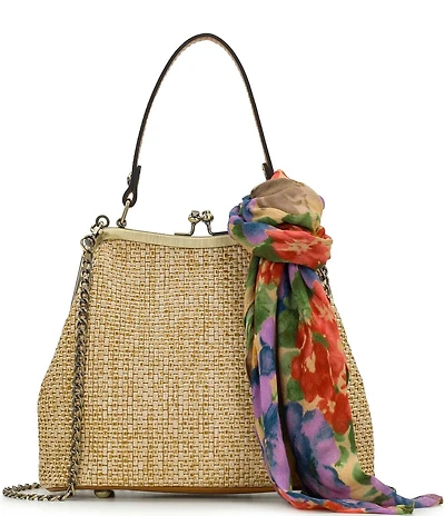 Patricia Nash Laureana Kisslock Scarf Satchel Bag