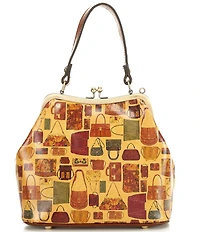 Patricia Nash Laureana Handbag Printed Kisslock Satchel Bag