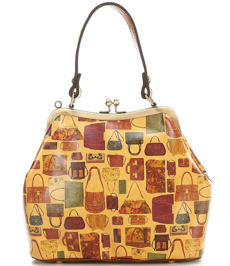 Patricia Nash Laureana Handbag Printed Kisslock Satchel Bag