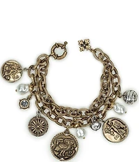 Patricia Nash Layered Charm Chain Bracelet