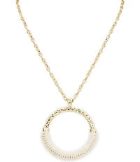 Patricia Nash Leather Wrap Long Pendant Necklace