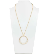 Patricia Nash Leather Wrap Long Pendant Necklace