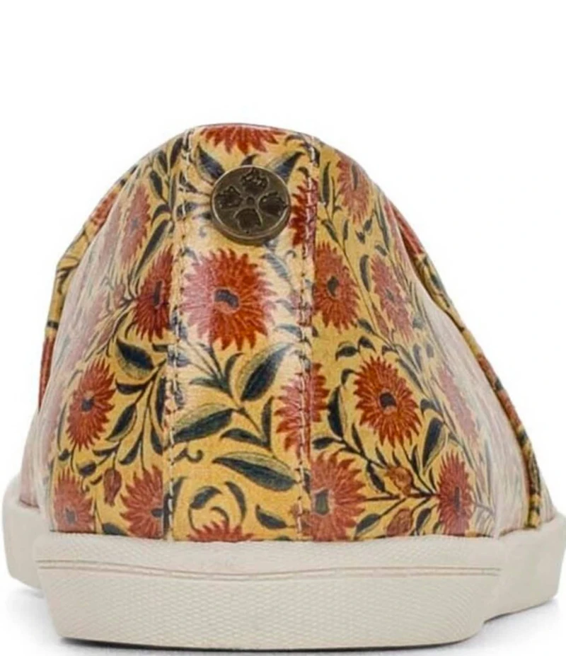 Patricia Nash Lola Floral Print Leather Slip On Sneakers