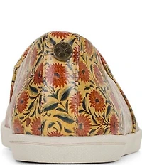 Patricia Nash Lola Floral Print Leather Slip On Sneakers