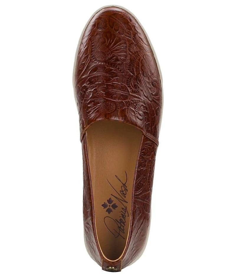 Patricia Nash Lola Floral Tooled Leather Sneakers