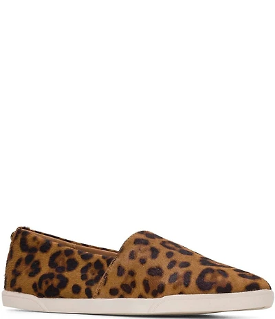 Patricia Nash Lola Leopard Print Calf Hair Slip On Sneakers
