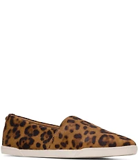 Patricia Nash Lola Leopard Print Calf Hair Slip On Sneakers