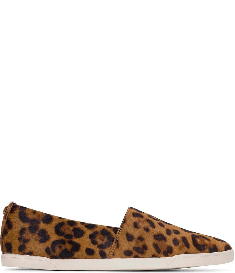 Patricia Nash Lola Leopard Print Calf Hair Slip On Sneakers