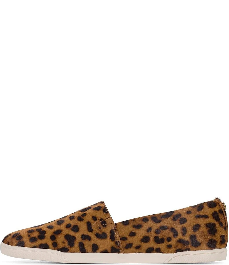 Patricia Nash Lola Leopard Print Calf Hair Slip On Sneakers