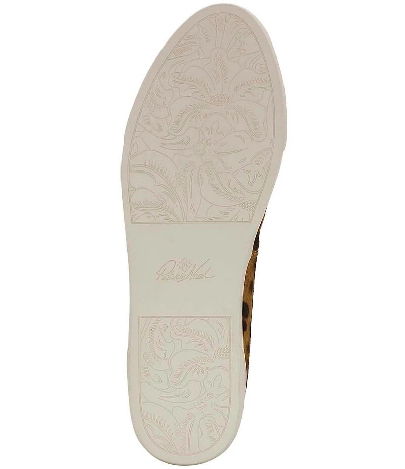 Patricia Nash Lola Leopard Print Calf Hair Slip On Sneakers