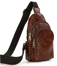 Patricia Nash Louetta Tooled Sling Crossbody Bag
