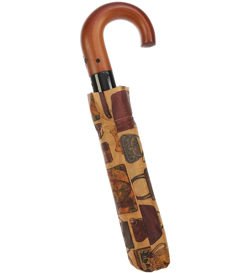 Patricia Nash Magialano Wooden Handle Umbrella