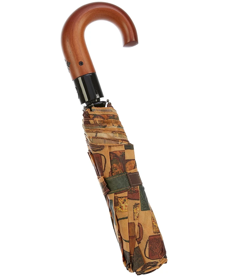 Patricia Nash Magialano Wooden Handle Umbrella
