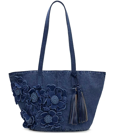 Patricia Nash Marconia Floral Denim Tote Bag