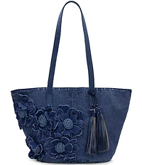 Patricia Nash Marconia Floral Denim Tote Bag