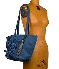 Patricia Nash Marconia Floral Denim Tote Bag