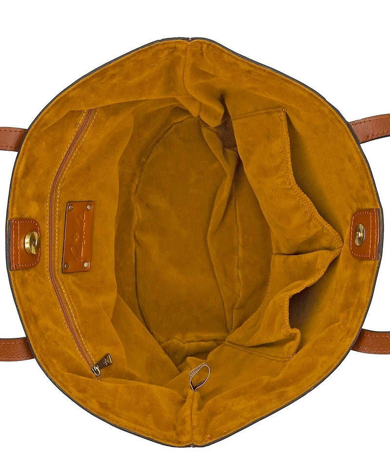 Patricia Nash Marconia Raffia Floral Tassel Tote Bag