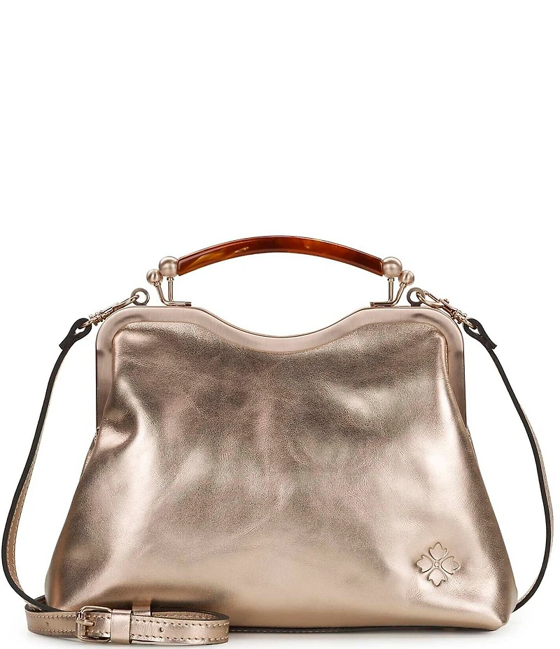 Patricia Nash Maryse Metallic Kiss Lock Frame Crossbody Bag