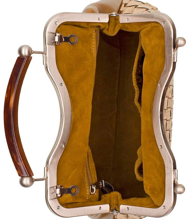 Patricia Nash Maryse Metallic Kisslock Handle Frame Crossbody Bag