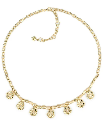 Patricia Nash Metal Flower Beaded Resort Collar Necklace