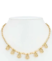 Patricia Nash Metal Flower Beaded Resort Collar Necklace