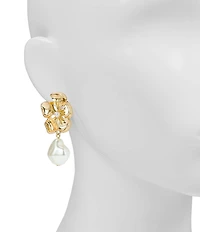 Patricia Nash Metal Plated Pearl Resort Drop Earrings
