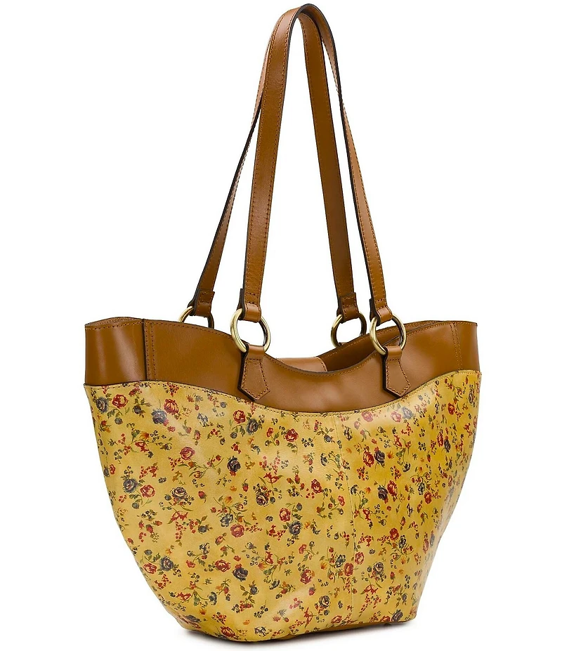 Patricia Nash Meudon Small Leather Floral Tote Bag