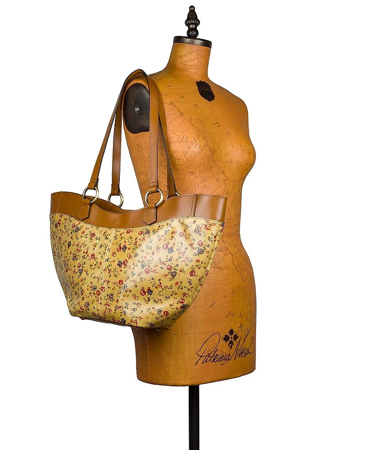 Patricia Nash Meudon Small Leather Floral Tote Bag