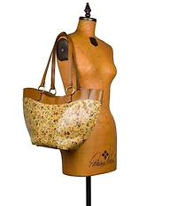 Patricia Nash Meudon Small Leather Floral Tote Bag